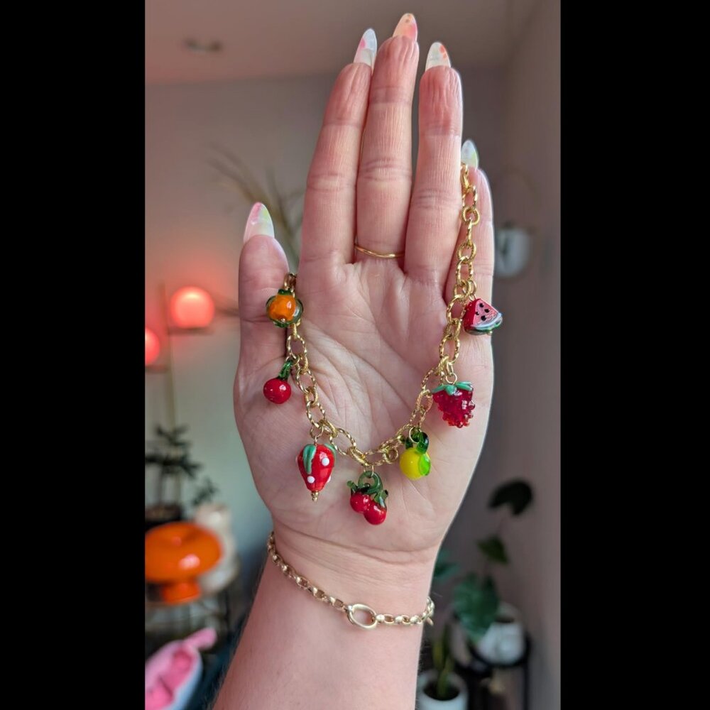 Anthro Fruits Necklace Choker - Picture 3 of 3